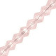 Faceted glass bicone beads 6mm Tranparent pink